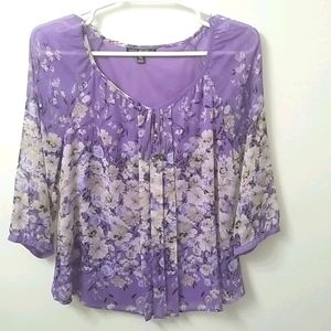 Sara Michelle Purple floral top